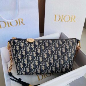 DIOR star blue canvas bag