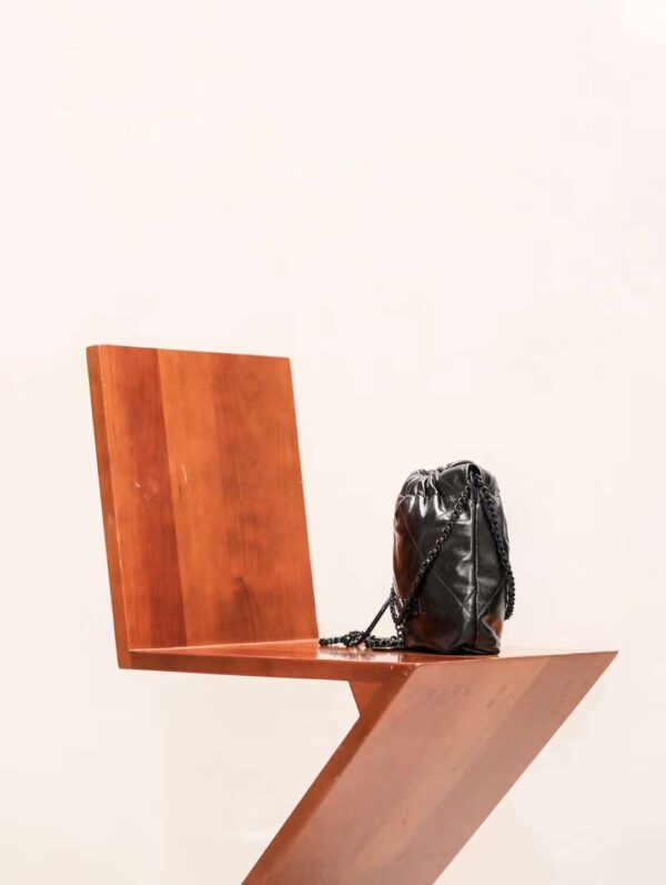 CHANEL 22all black shopping bag