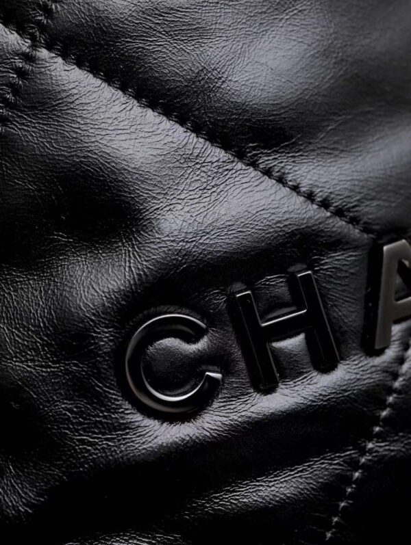 CHANEL 22all black shopping bag
