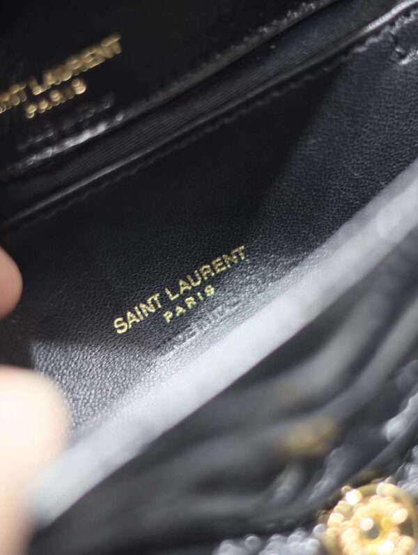 YSL mini college oil wax leather chain  postman bag