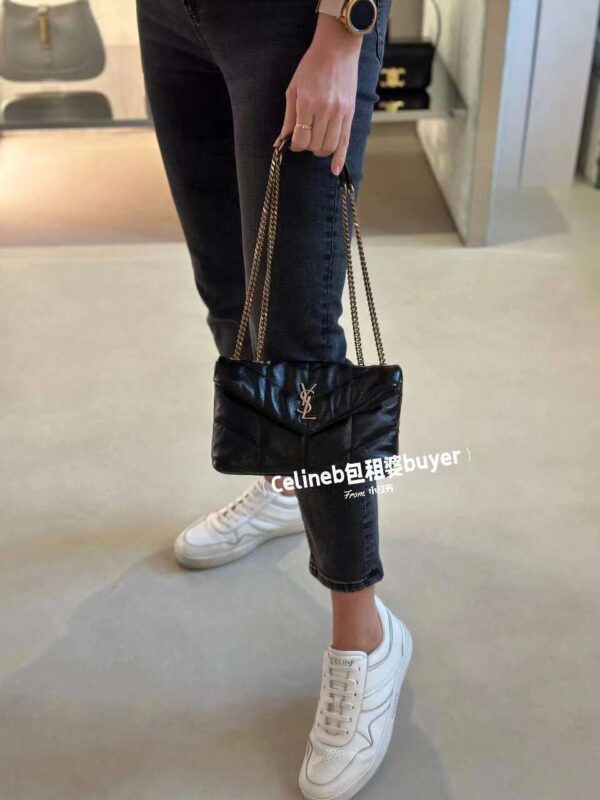 YSL Loulou Puffer mini Double chain bag