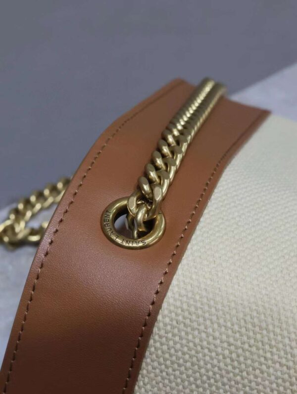 YSL KATE small canvas and plant-tanned leather handbag