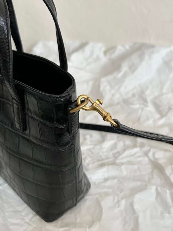 YSL mini  Crocodile print tote bag