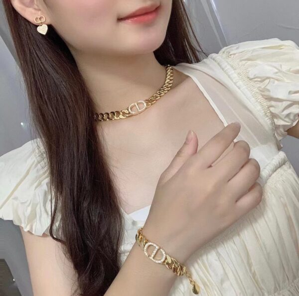 DIOR Rhinestone earrings for love