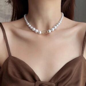 DIOR CD Choker pearl necklace