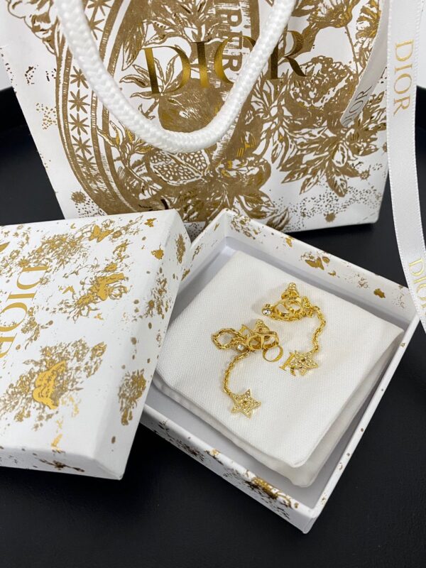 DIOR NEW CD Star pendant earrings