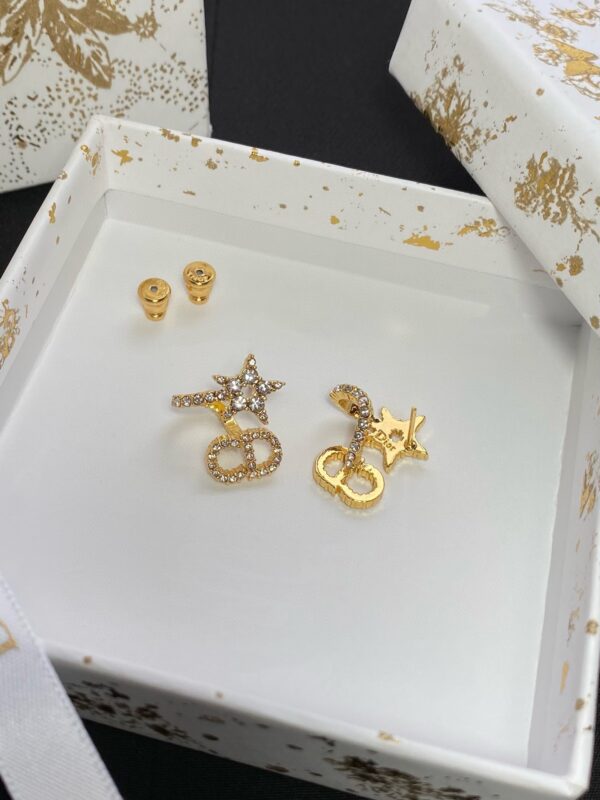 DIOR Letterstar rhinestone stud earrings