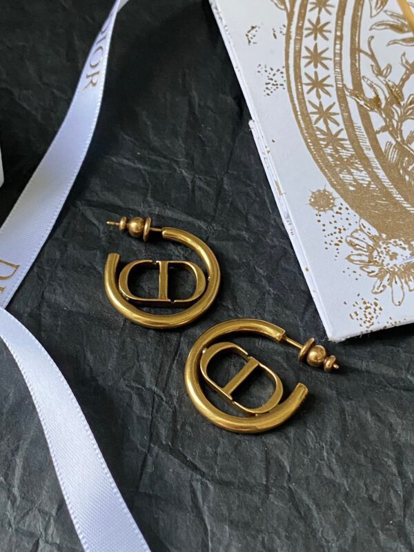 DIOR Vintage alphabet logo earrings