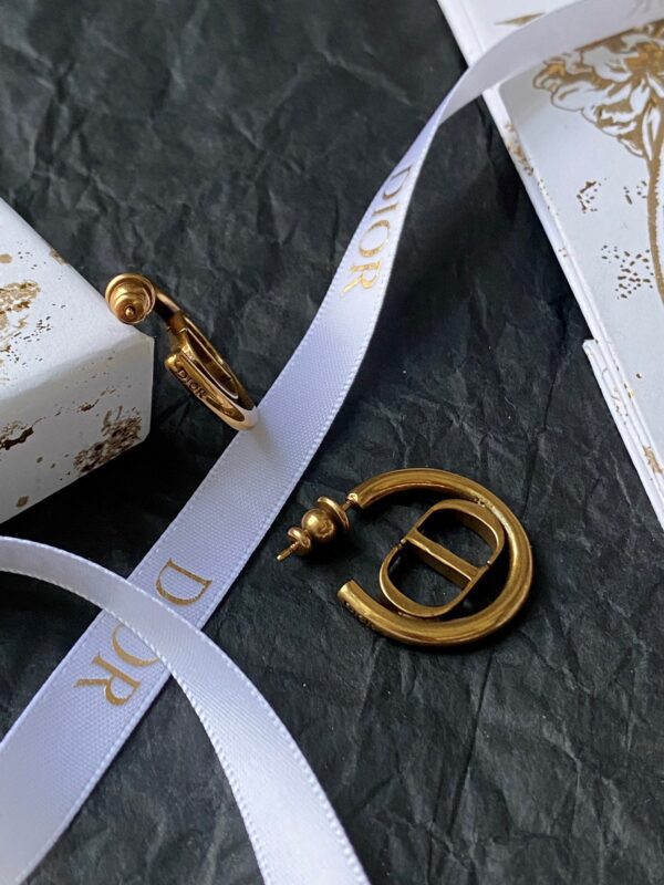 DIOR Vintage alphabet logo earrings