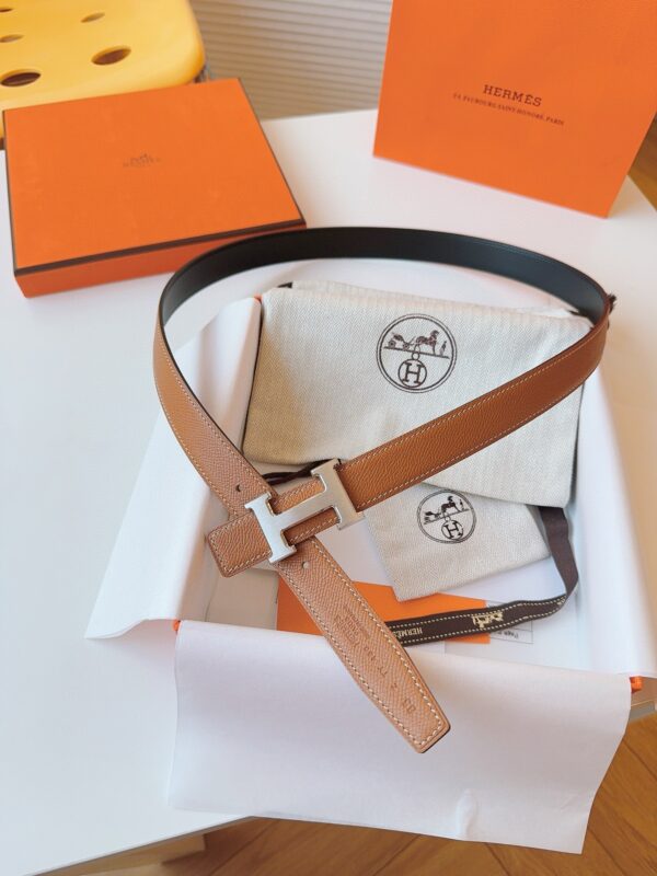 HERMES EPSOM 24mm Calfskin double-sided belt