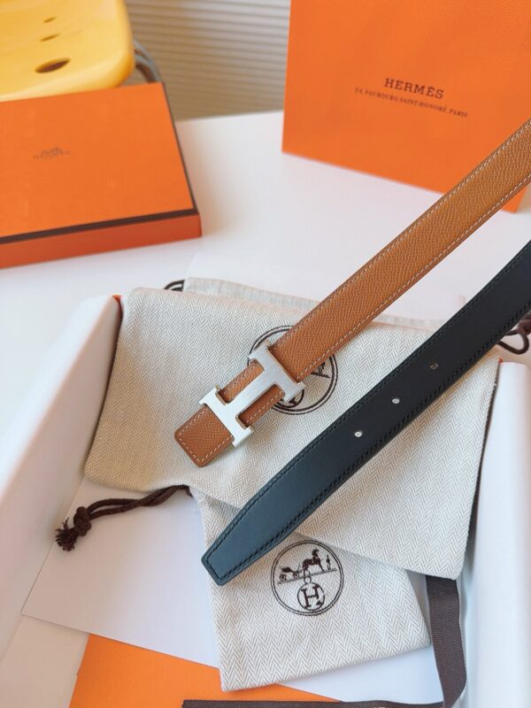 HERMES EPSOM 24mm Calfskin double-sided belt