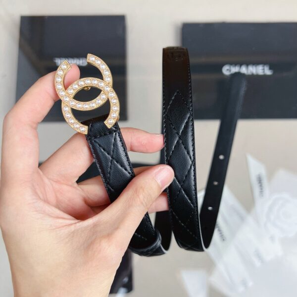 CHANEL logo  Pearl belt 20mm