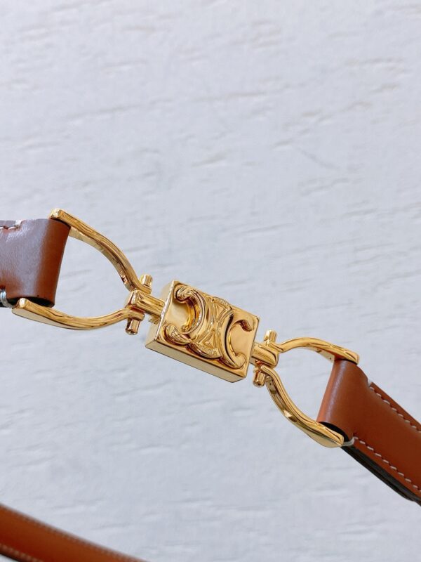 CELINE hook buckle TRIOMPHE belt
