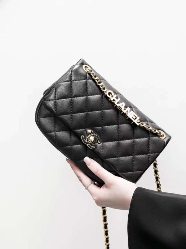 CHANEL 24P Enamel letter flap bag
