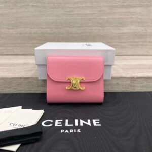 CELINE NEW Triumphal Arch logo wallet