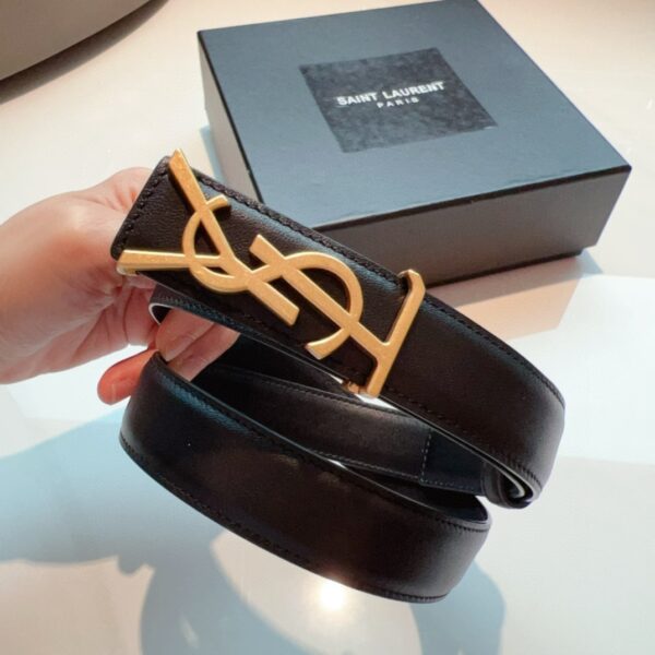 YSL  PARIS LOGO  belt  2.5CM