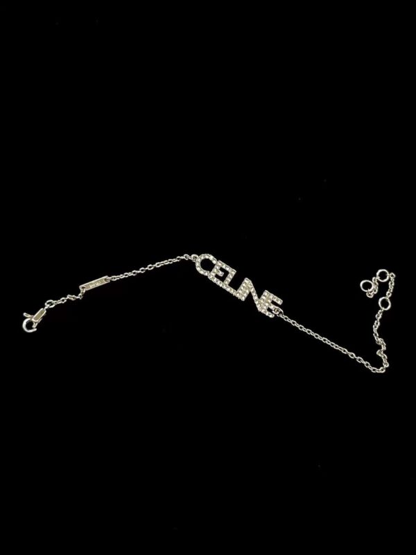 CELINE Diamond-filled logo bracelet
