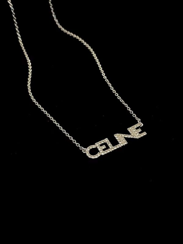 CELINE Necklace full of diamond logo