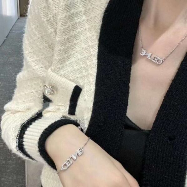 CELINE Necklace full of diamond logo