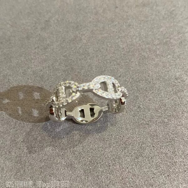 HERMES Chaine d'ancre Enchainee ring