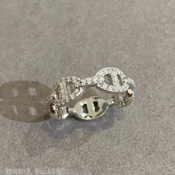 HERMES Chaine d'ancre Enchainee ring