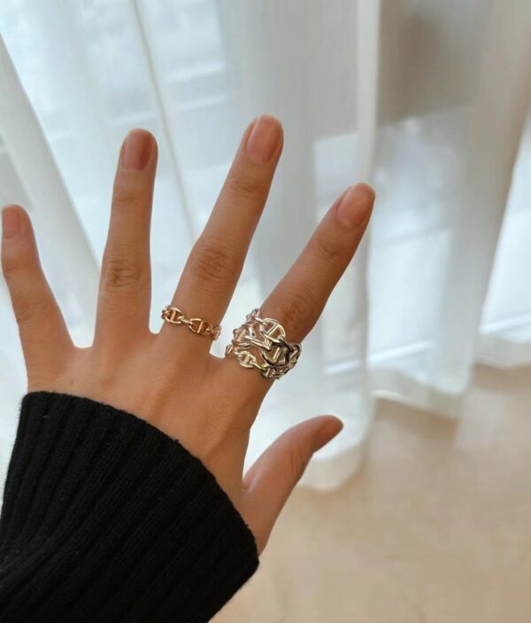 HERMES VChaine d'ancre Enchainee ring