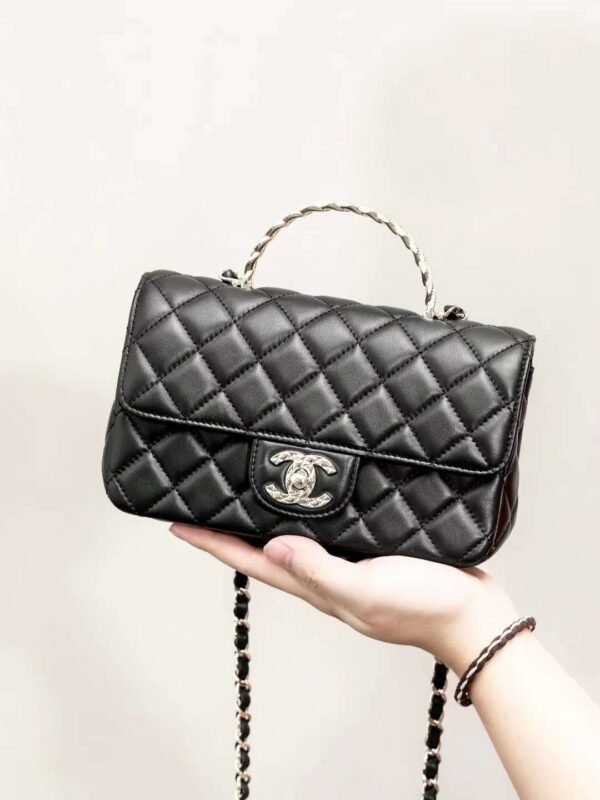 CHANEL MINI FLAP BAG WITH TOP HANDLE