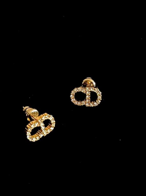 DIOR LOGO STUD EARRINGS