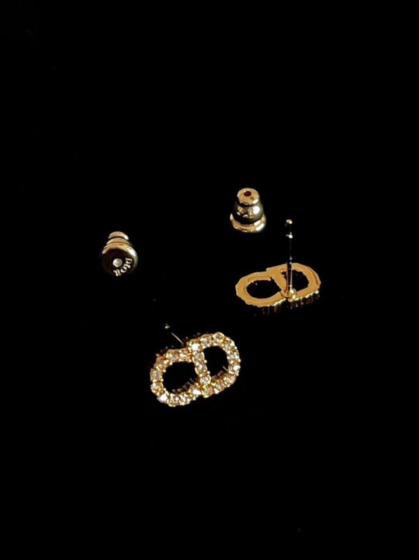 DIOR LOGO STUD EARRINGS