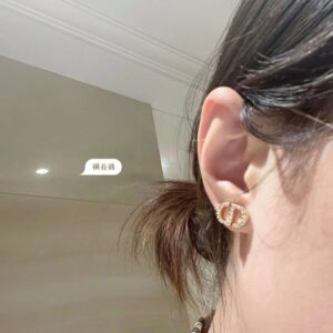 DIOR LOGO STUD EARRINGS