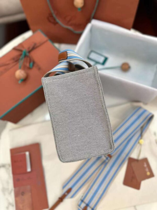 LORO PIANA SUITCASE STRIPE TOTE BAG