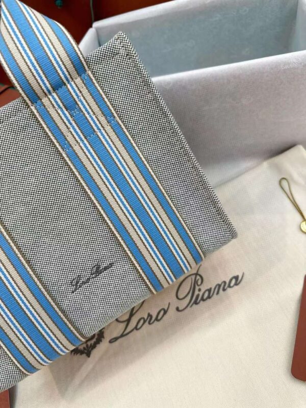 LORO PIANA SUITCASE STRIPE TOTE BAG