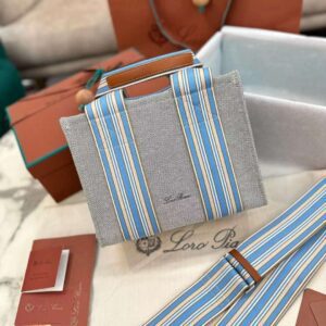 LORO PIANA SUITCASE STRIPE TOTE BAG