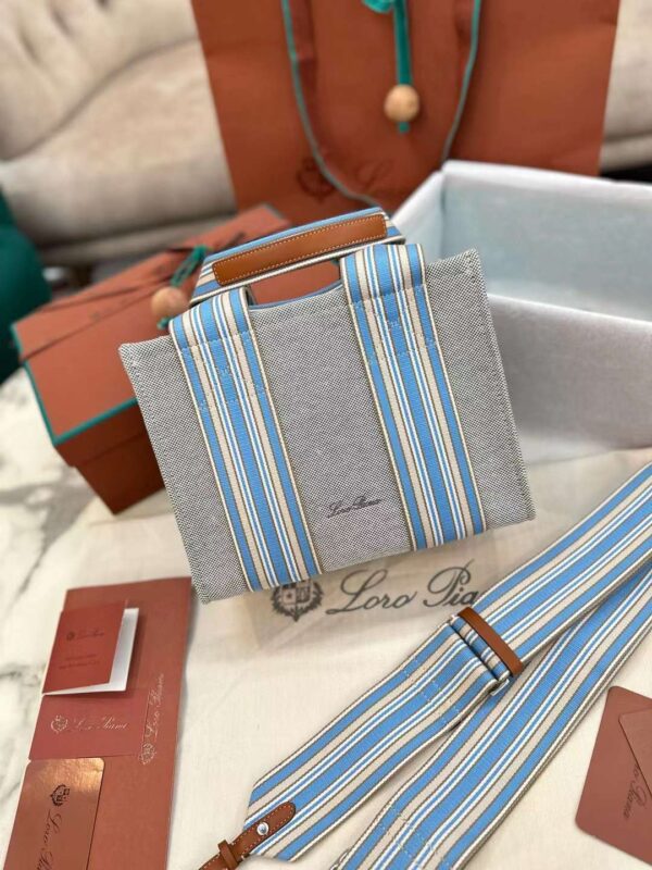 LORO PIANA SUITCASE STRIPE TOTE BAG