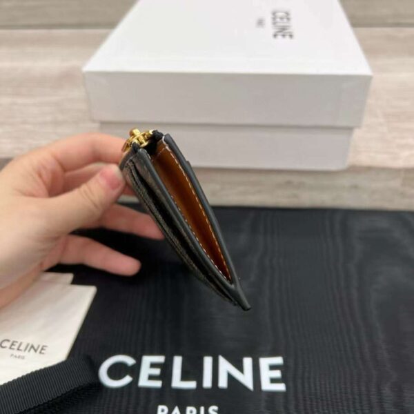 Card holder in Triomphe canvas with Celine Print
