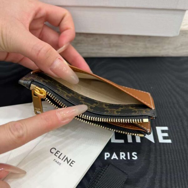 Card holder in Triomphe canvas with Celine Print
