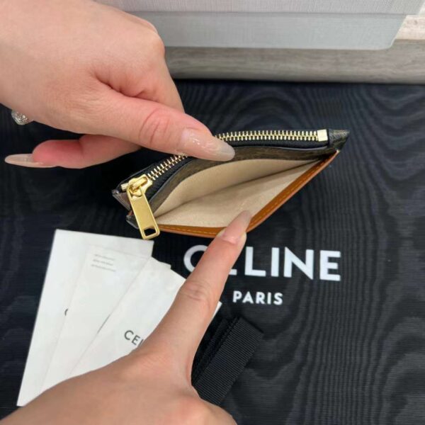 Card holder in Triomphe canvas with Celine Print