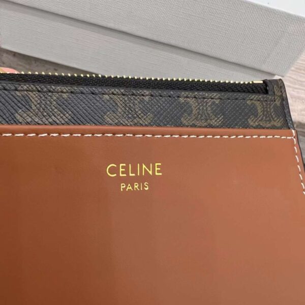 Card holder in Triomphe canvas with Celine Print