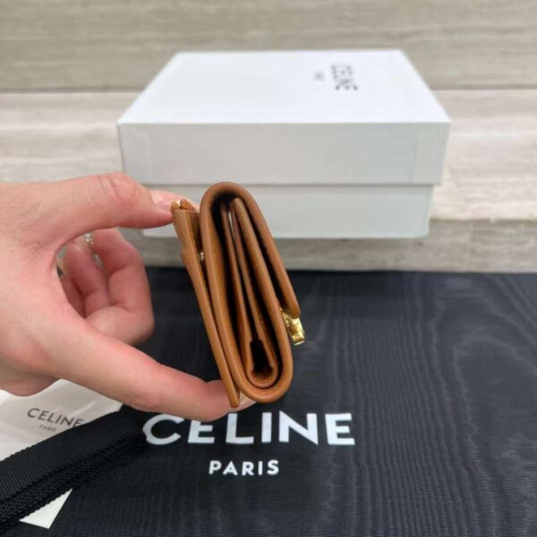 CELINE Small Flap Wallet TRIOMPHE in Shiny calfskin
