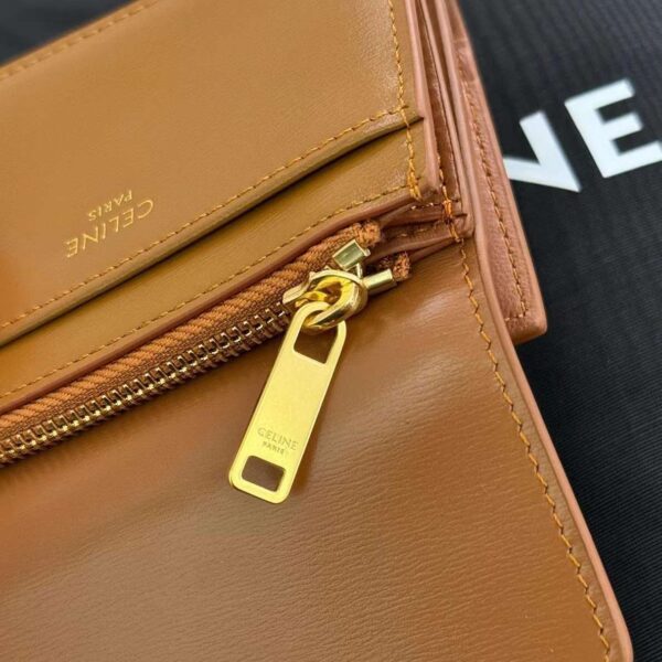 CELINE Small Flap Wallet TRIOMPHE in Shiny calfskin