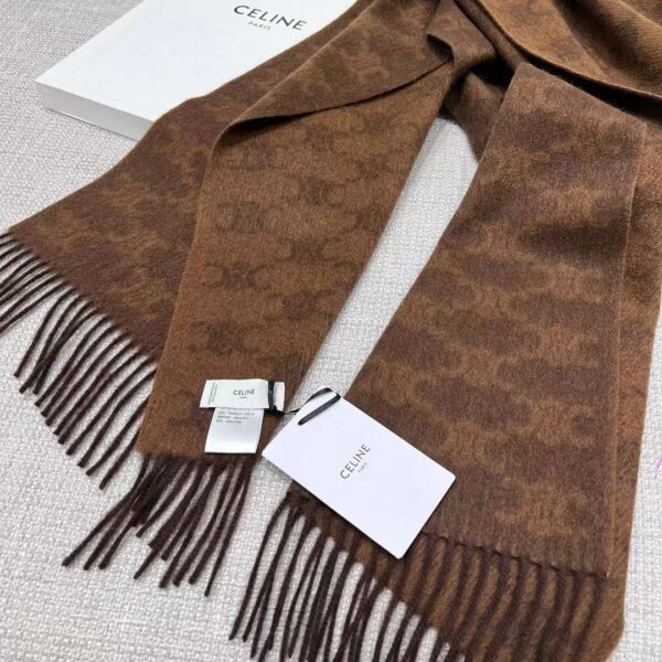 CELINE Arc de Triomphe cashmere scarf