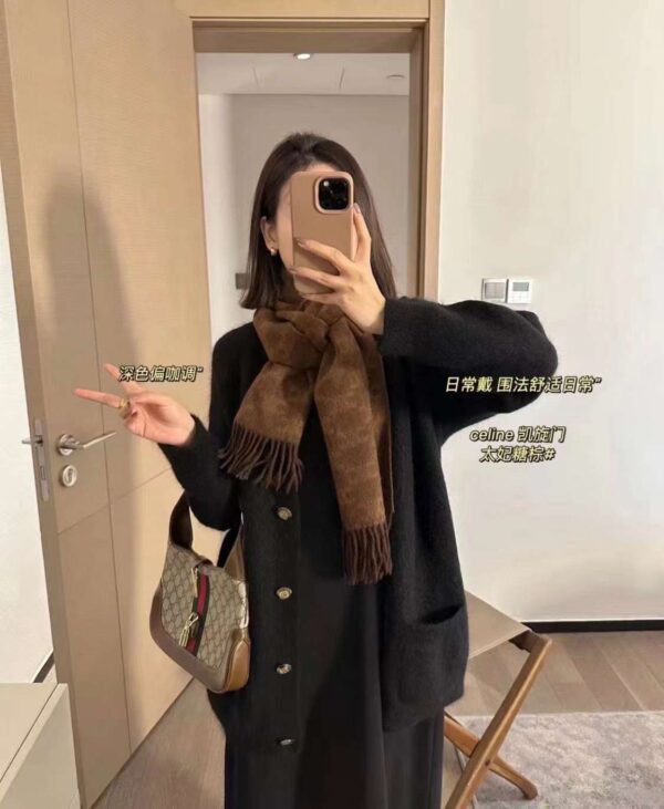 CELINE Arc de Triomphe cashmere scarf