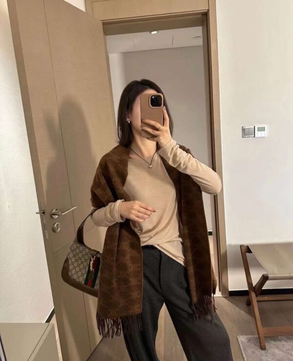 CELINE Arc de Triomphe cashmere scarf