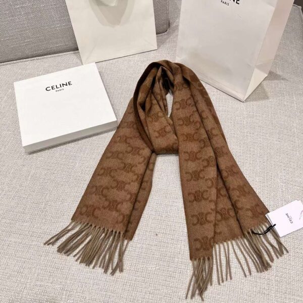 CELINE Arc de Triomphe cashmere scarf