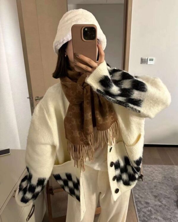 CELINE Arc de Triomphe cashmere scarf