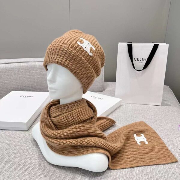 CELINE Cashmere Scarf& BEANIE