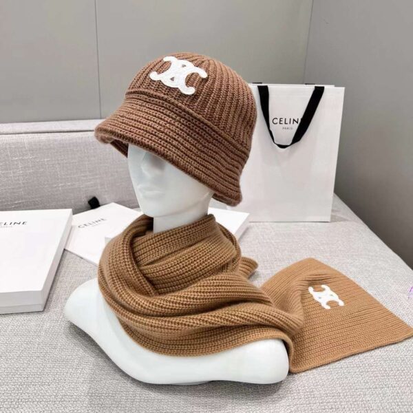 CELINE Cashmere Scarf& BEANIE