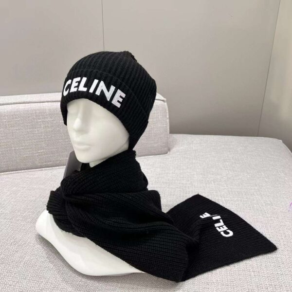CELINE Cashmere Scarf& BEANIE