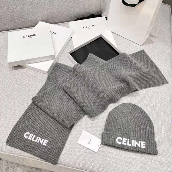 CELINE Cashmere Scarf& BEANIE