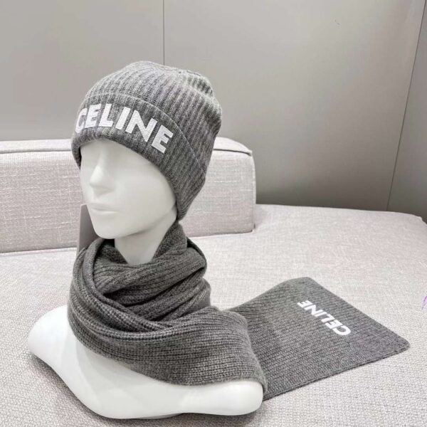 CELINE Cashmere Scarf& BEANIE